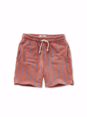 Sproet &amp; Sprout - Terry shorts small stripes - Rose dawn - boy - jongens - jongen