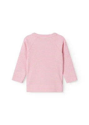 MarMar Copenhagen - Tina - Pink Stripe - T-shirts - Baby - Girl - Meiden - Overslag shirt 
