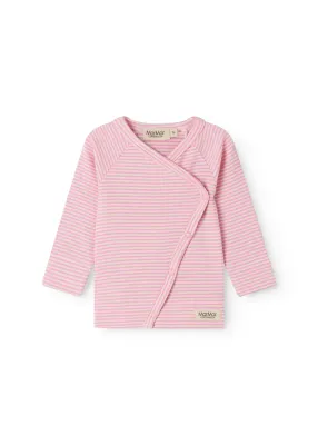 MarMar Copenhagen - Tina - Pink Stripe - T-shirts - Baby - Girl - Meiden - Overslag shirt 