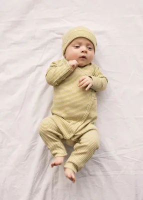 MarMar Copenhagen - Rikke - Olive Stripe - Romper - Baby - Girl - boy - Jongen  - Meisje - Unisex