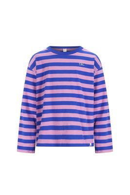 The New Chapter T-shirt Lou - Blue Pink Stripes - unisex - Jongen - Boy - Meisje - Girl 