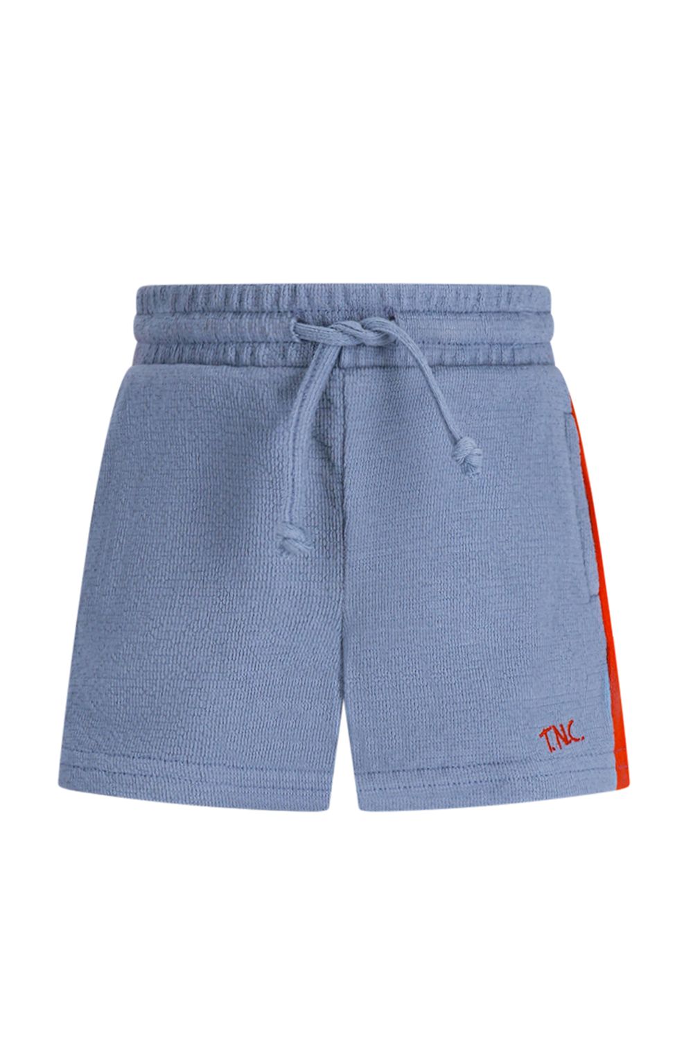 The New Chapter - short Samu - Wild blue - Boy - Jongen - korte broek - blauw met streep oranje - zomerbroek