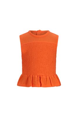 The New Chapter top Melle - Grenadine - Girl - meiden - oranje top met ruffels