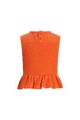 The New Chapter top Melle - Grenadine - Girl - meiden - oranje top met ruffels