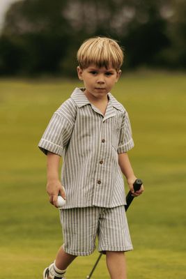 Mr. Loutre - Milo - Blouse jongens - Sky - Cloud White - Boy - jongen