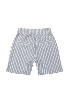 Mr. Loutre - Mattis - Korte broek linnen - Sky - Cloud White streep - Boy - jongen
