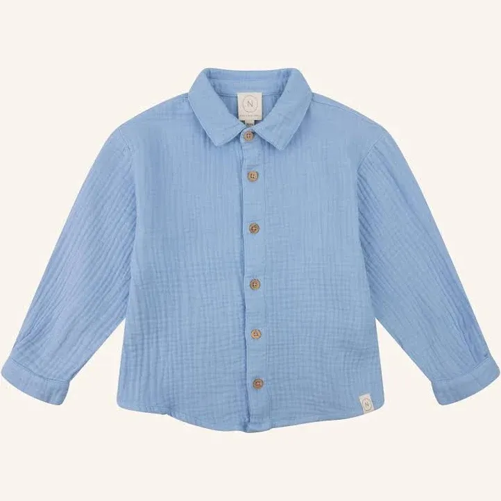 Navy Natural - Boyd blouse blue mousseline