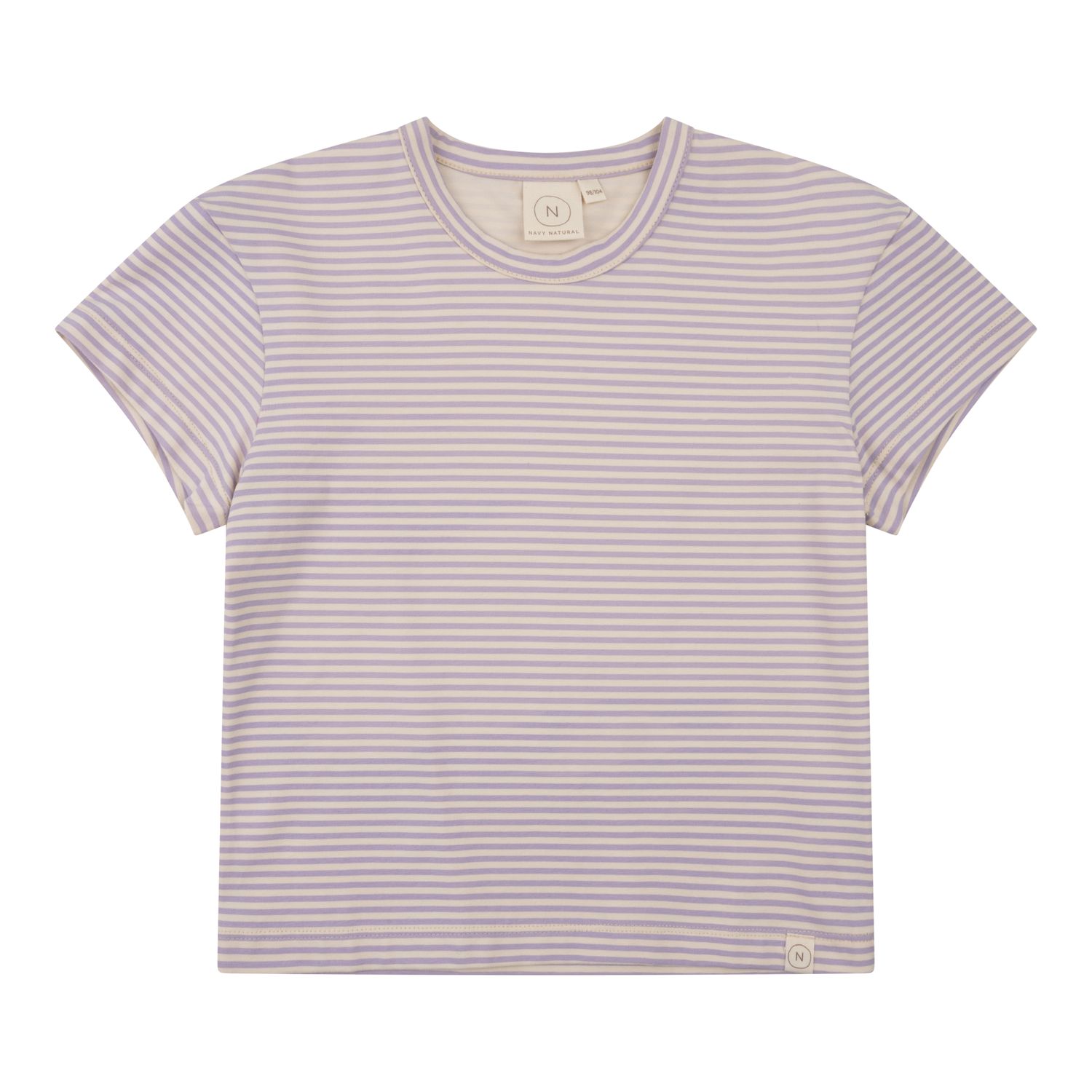 Navy Natural - Sem t-shirt lila stripe