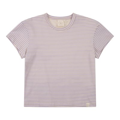 Navy Natural - Sem t-shirt lila stripe