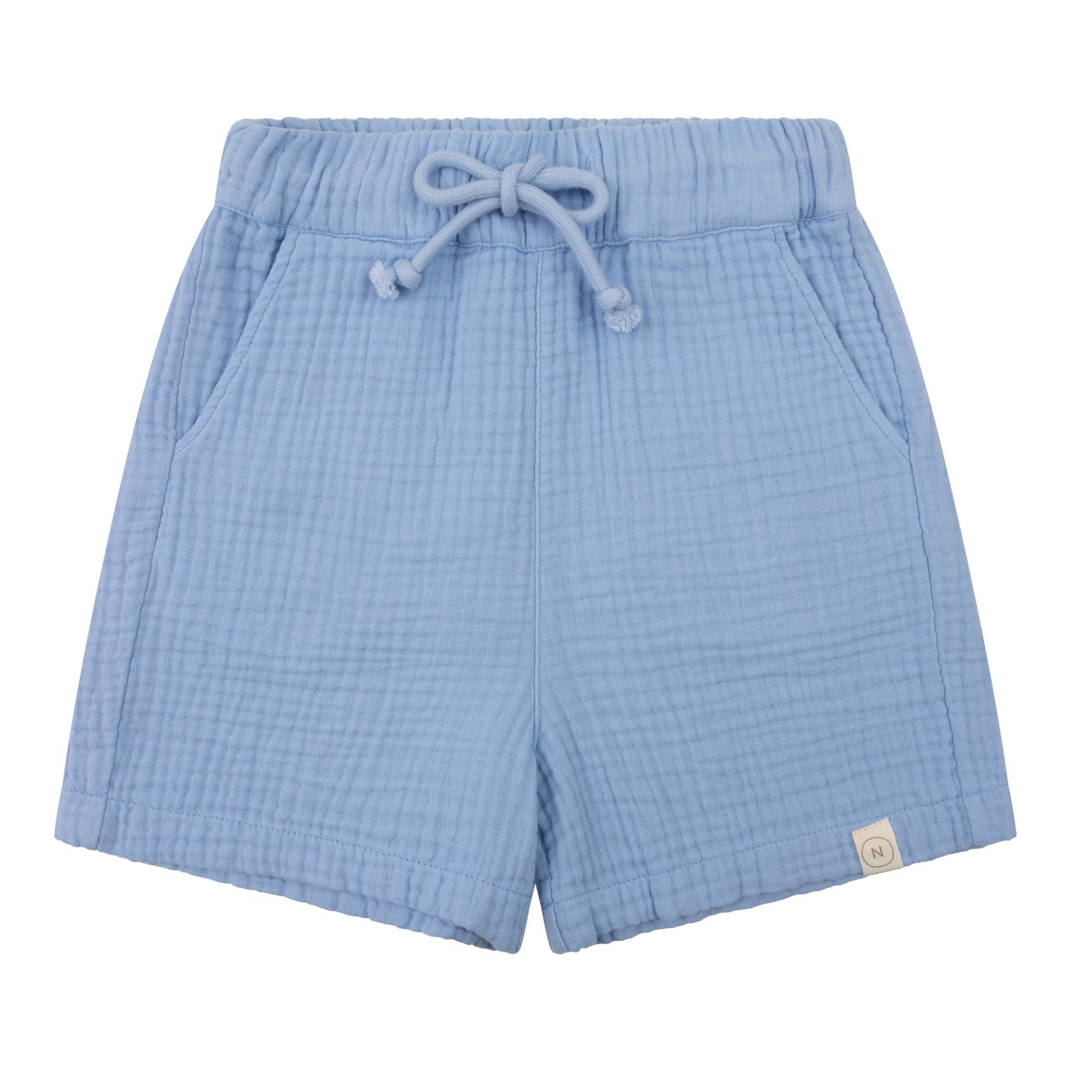 Navy Natural - Niels short blue mousseline