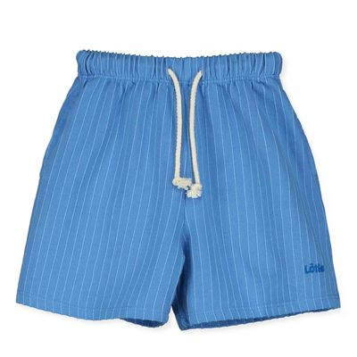 Lötiekids - BERMUDA POCKETS broek - BAJA BLUE - Boy - jongen - Unisex - meiden - korte blauwe broek met streep