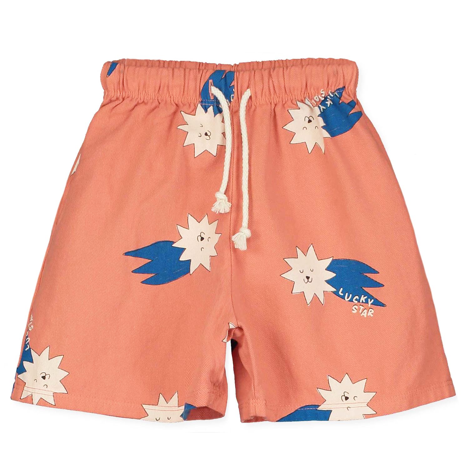 Lötiekids - TWILL BERMUDA POCKETS Boy - PAPAYA - Korte broek met sterren - Jongen