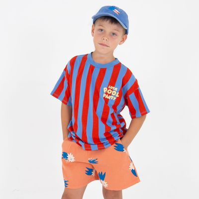 Lötiekids - TWILL BERMUDA POCKETS Boy - PAPAYA - Korte broek met sterren - Jongen