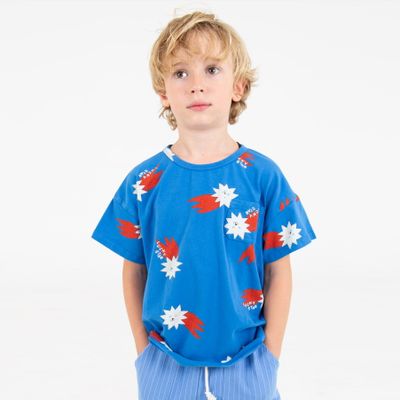 Lötiekids - REGULAR BOY TSHIRT - ROYAL BLUE - Blauw Shirt met sterren - Jongens