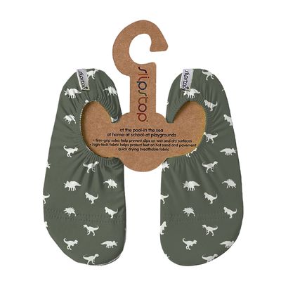 Slipstop Dino green - Antislip waterschoenen kinderen