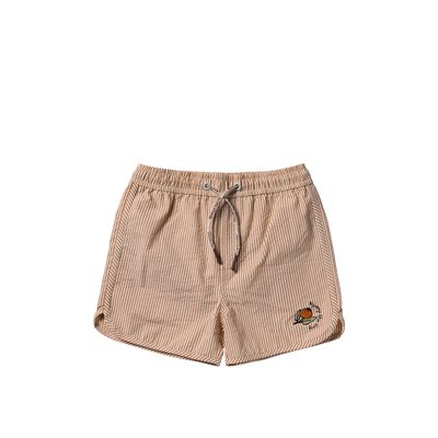 Salted Stories - Seersucker | Swim Shorts - Bombay Brown - Zwembroek - Boy - Jongen