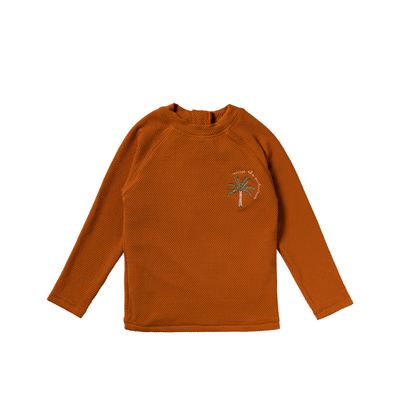 Salted Stories - Solid | Swim Longsleeve - Bombay Brown - Zwemshirt lange mouwen - Boy - jongen 