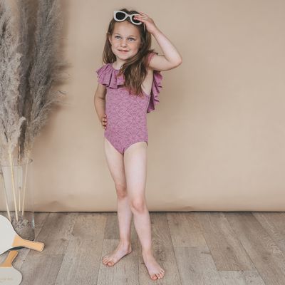Salted Stories - Broderie | Swimsuit - Dusky Orchid - Girl - Meiden