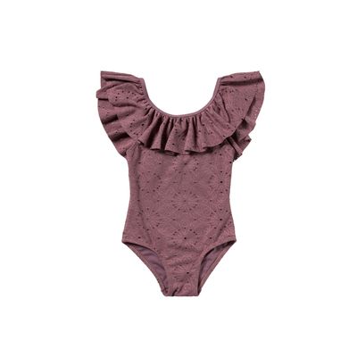 Salted Stories - Broderie | Swimsuit - Dusky Orchid - Girl - Meiden