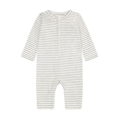 Fixoni-Romper LS Rib-Flint Gray Melange-Unisex