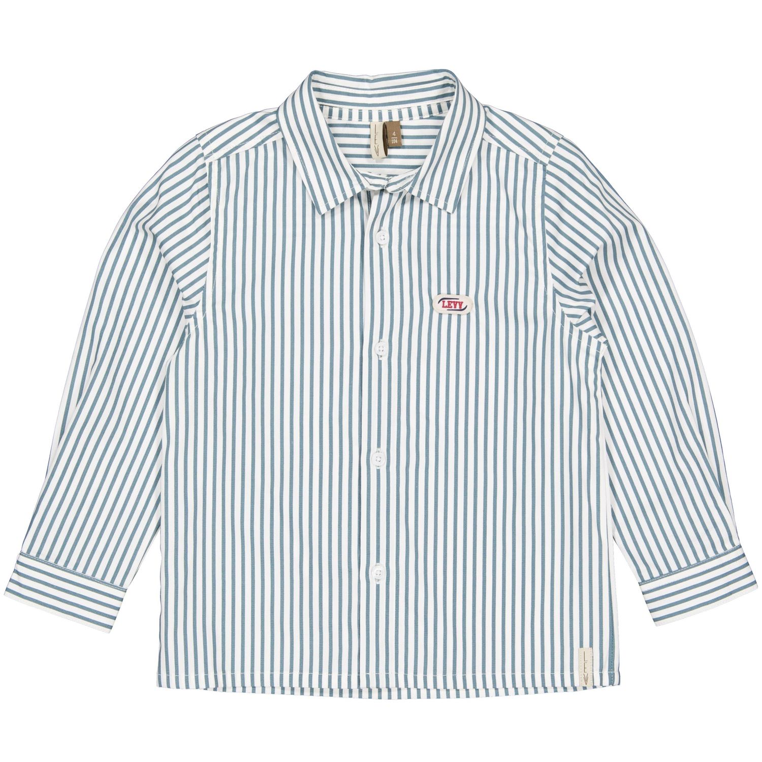 Levv-LW262DIMITRI-Shirt-AOP Cream Stripes-Little Boys