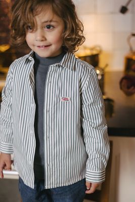 Levv-LW262DIMITRI-Shirt-AOP Cream Stripes-Little Boys