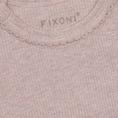 Fixoni-T-shirt LS Melange Rib-Pale Mauve Melange-Unisex