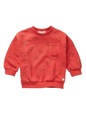 Sproet &amp; Sprout-Sweatshirt Club Chaos print -Vivid red