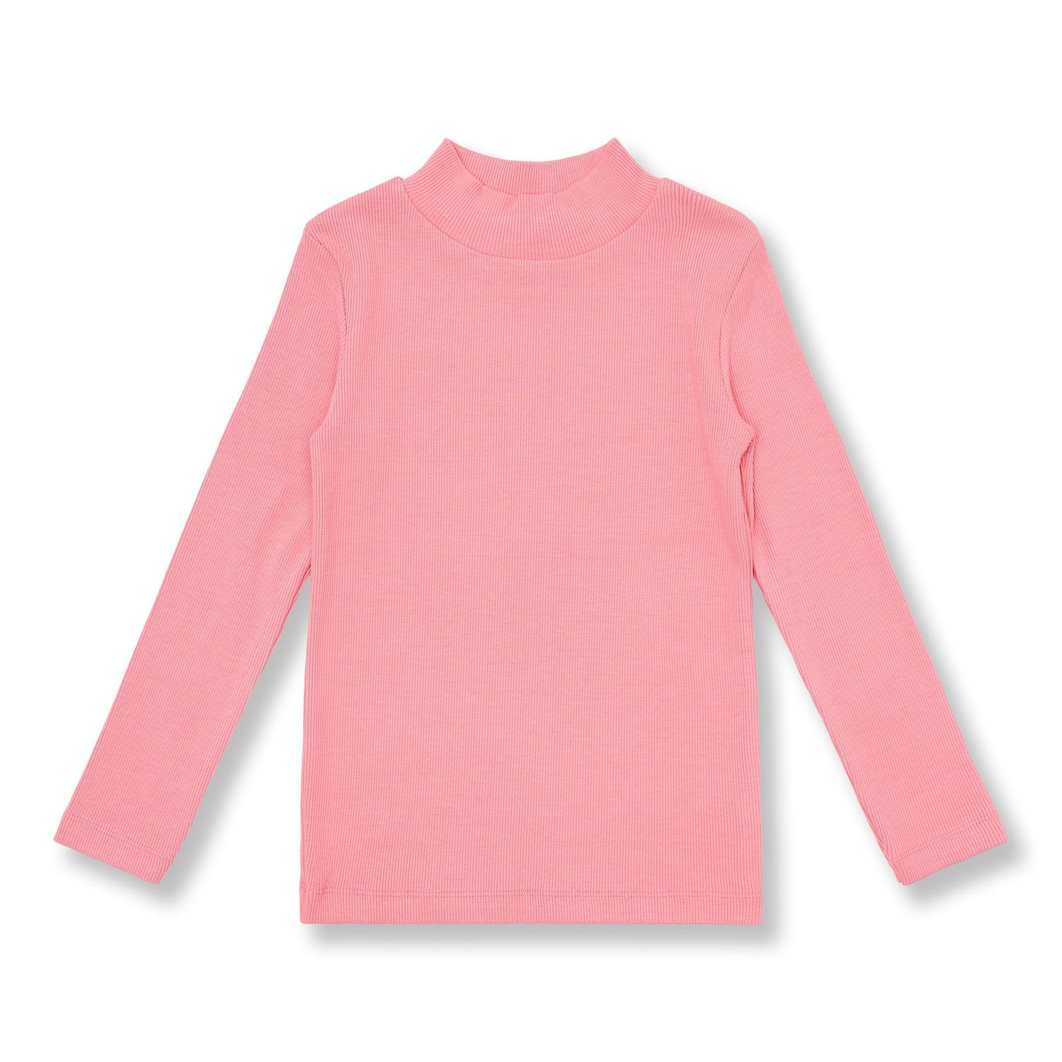 Petit Blush-Rib Turtle Neck | Rose -Tops