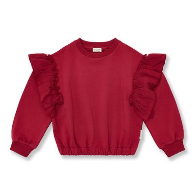 Petit Blush-Sweater Ruffles | Garnet-Sweaters