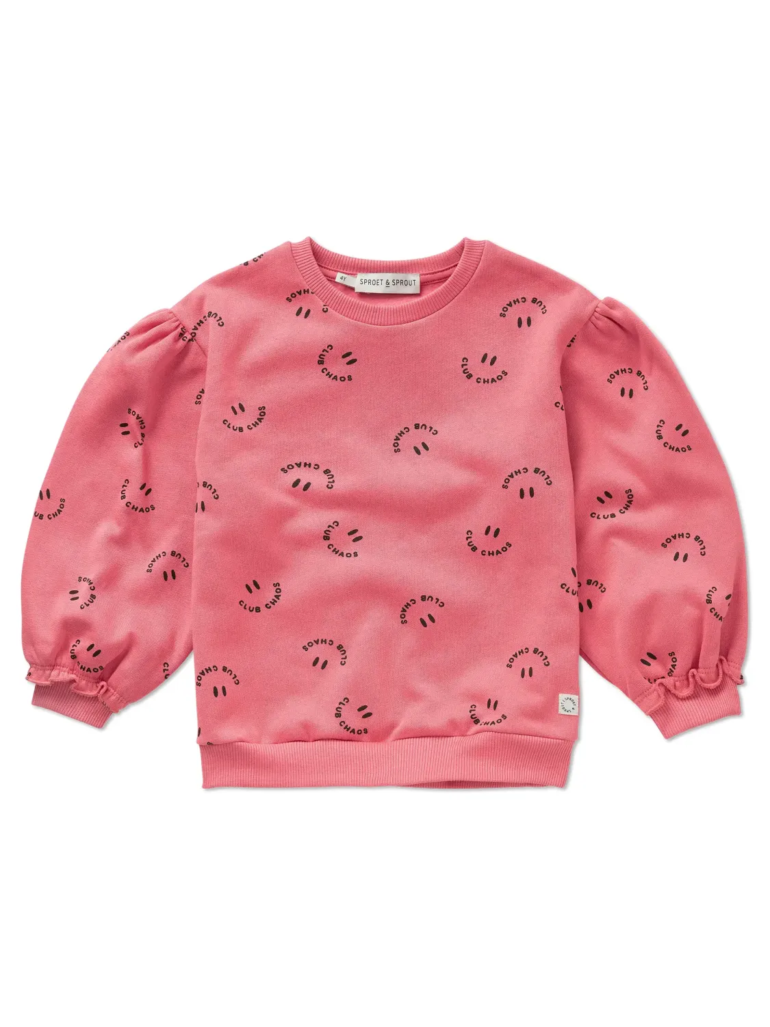 Sproet &amp; Sprout-Sweatshirt Club Chaos print pink-Bloom
