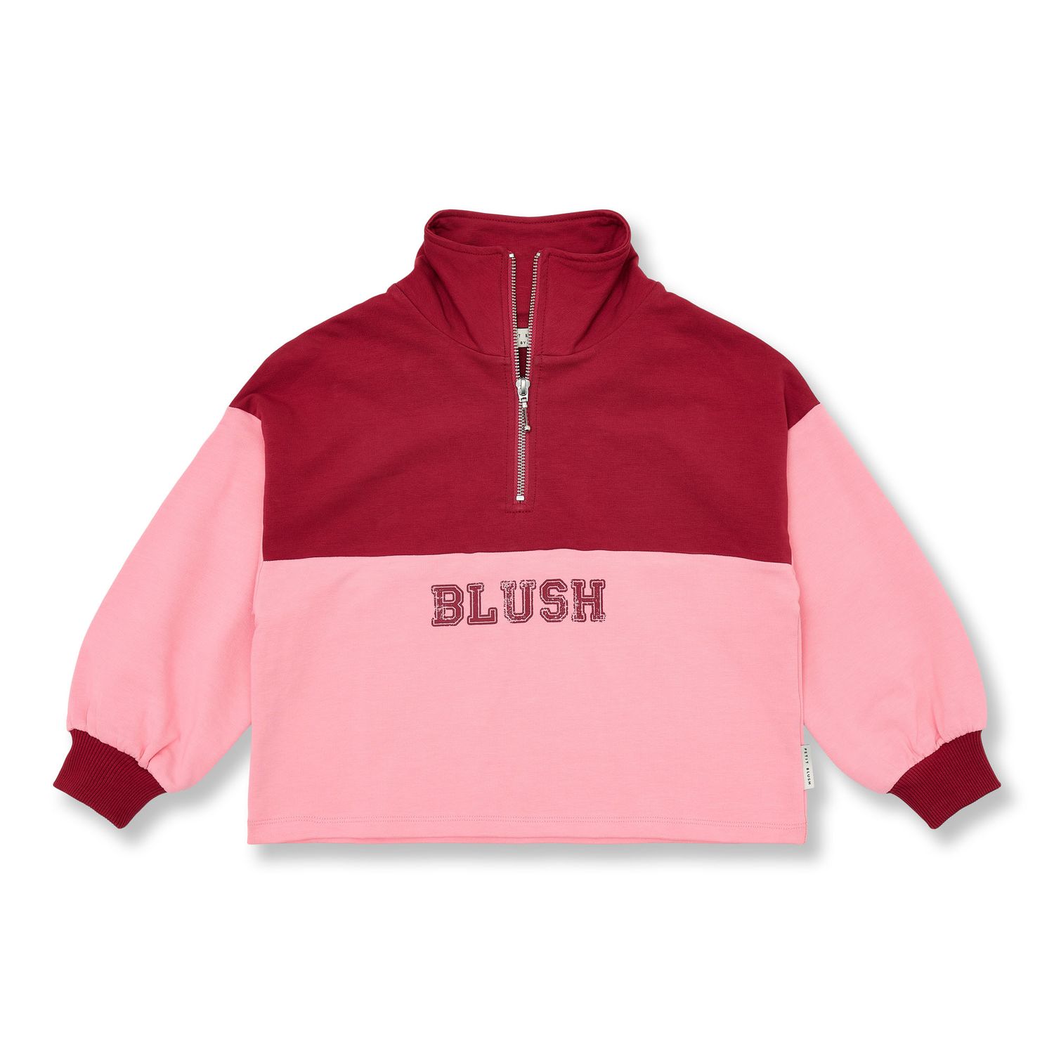 Petit Blush-Zipper Sweater Blush | Color Block-Sweaters