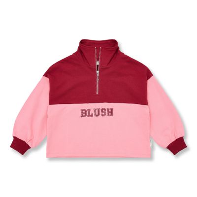 Petit Blush-Zipper Sweater Blush | Color Block-Sweaters