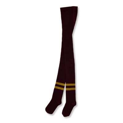 Petit Blush-Tight Stripes | Fig/Khaki-Socks &amp; Tights