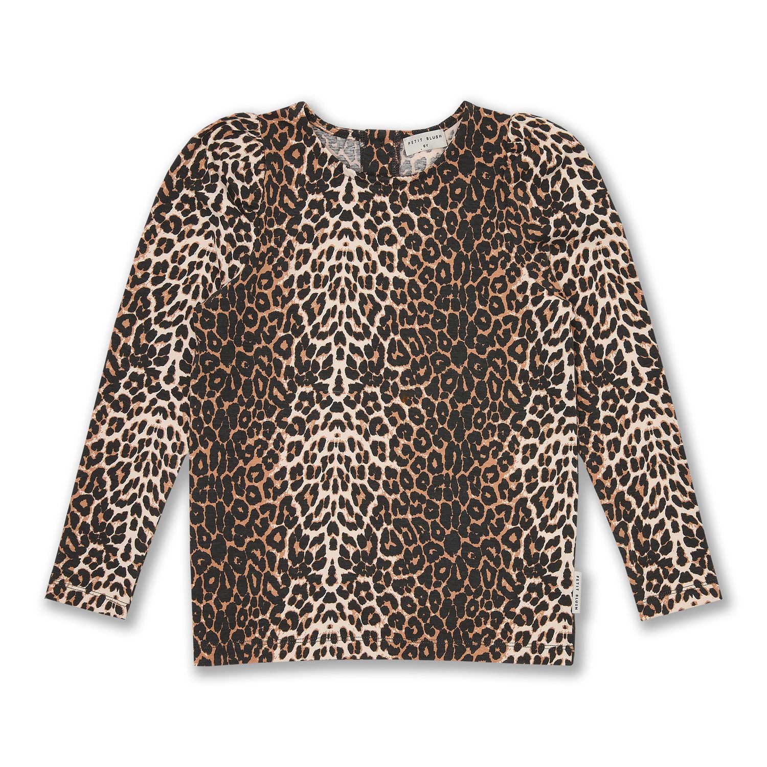 Petit Blush-Puff Sleeve Top | Leopard AOP-Tops