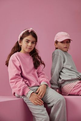 Gray Label-Dropped Shoulder Sweater GOTS-Bubblegum