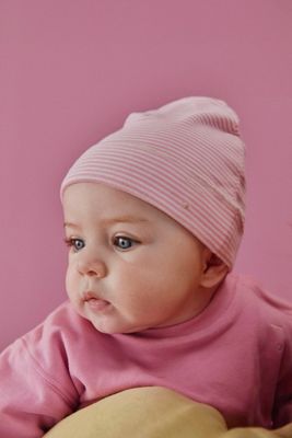 Gray Label-Baby Beanie GOTS-Bubblegum - Cream
