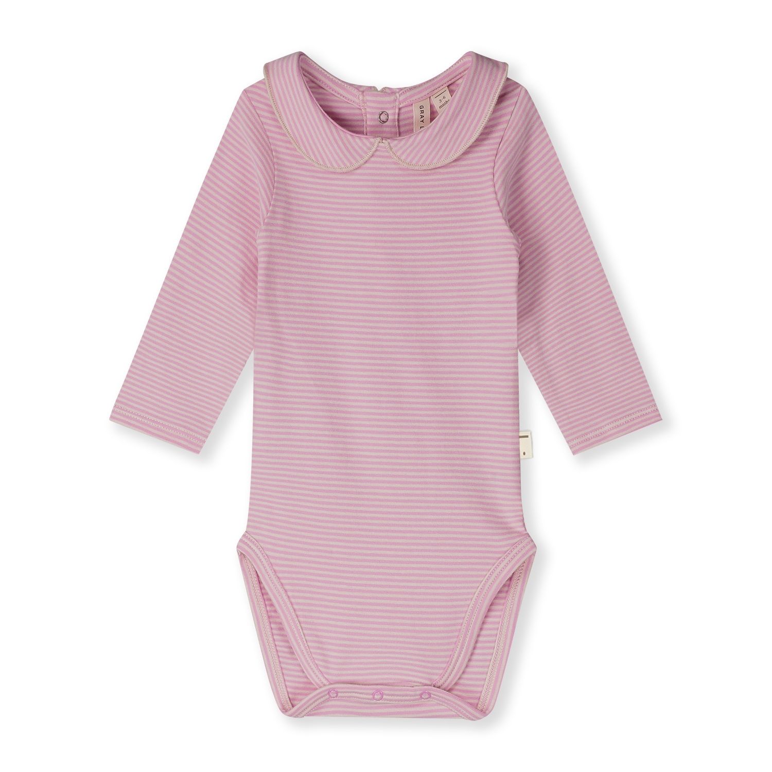 Gray Label-Baby Collar Onesie GOTS-Bubblegum - Cream