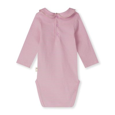 Gray Label-Baby Collar Onesie GOTS-Bubblegum - Cream