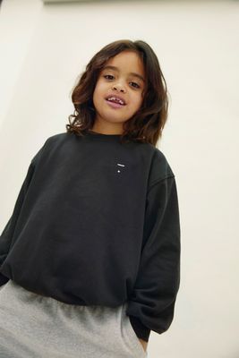 Gray Label-Dropped Shoulder Sweater GOTS-Pirate Black