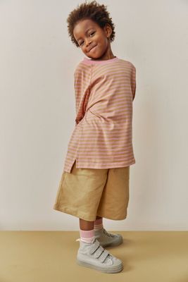 Gray Label-Oversized L/S Tee GOTS-Bubblegum - Cookie