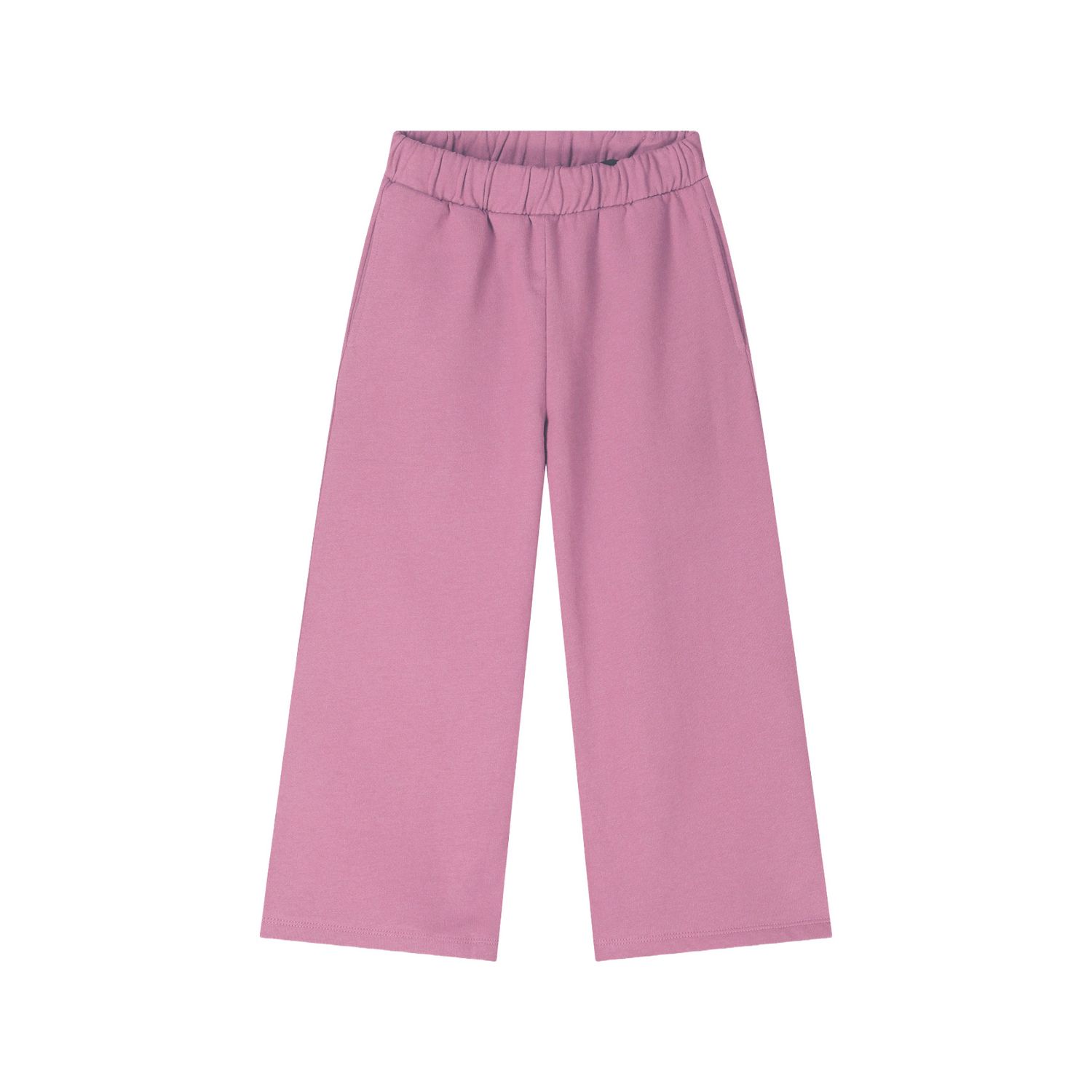 Gray Label-Straight Pants with Slit GOTS-Bubblegum