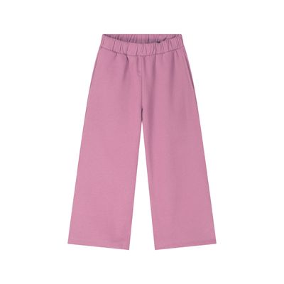 Gray Label-Straight Pants with Slit GOTS-Bubblegum