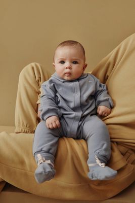 Gray Label-Baby Collar Suit GOTS-Stone Gray