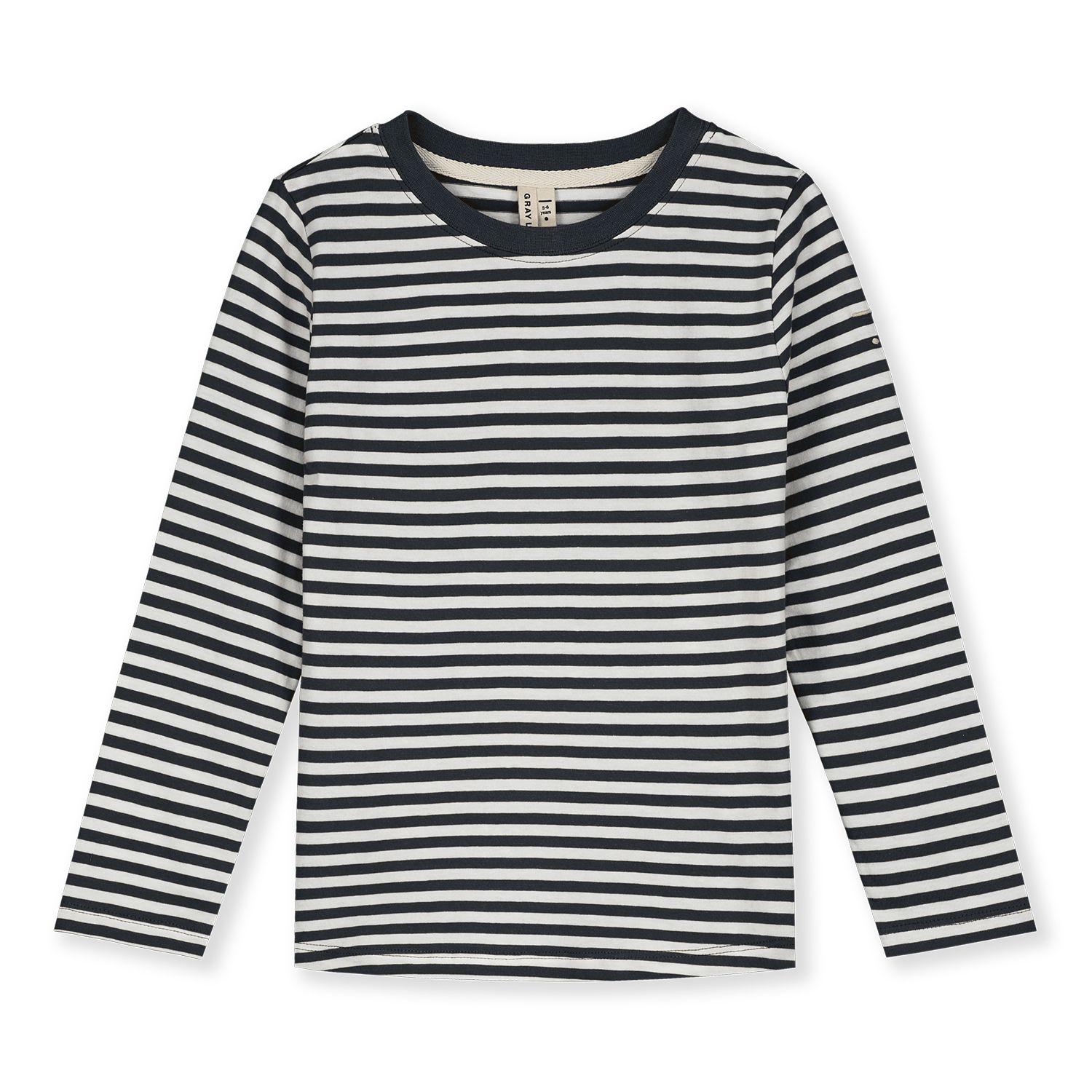 Gray Label-L/S Tee GOTS-Pirate Black - Cream