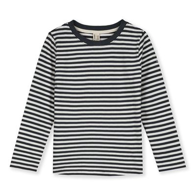 Gray Label-L/S Tee GOTS-Pirate Black - Cream