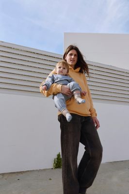Gray Label-Baby Dropped Shoulder Sweater GOTS-Stone Gray