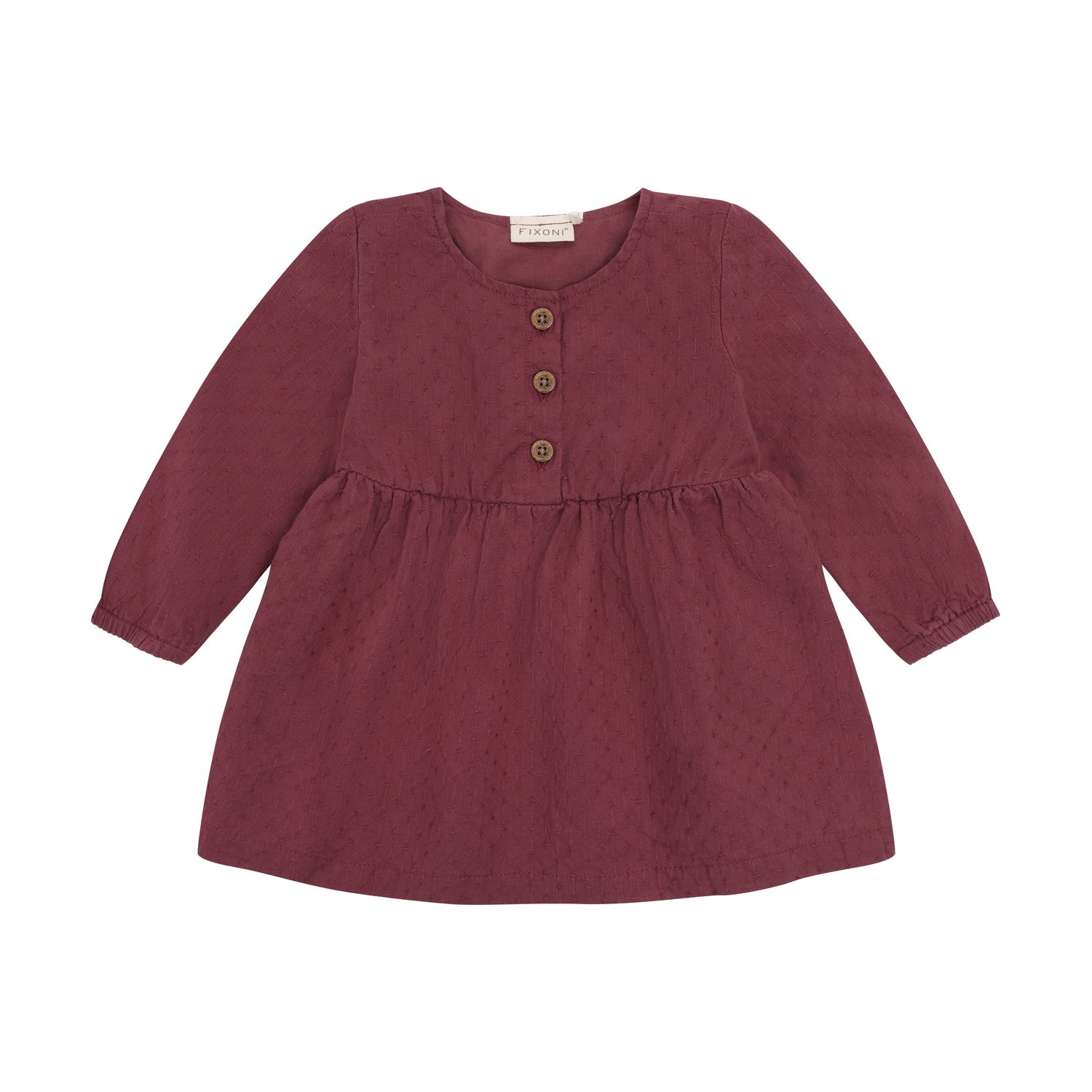 FIXONI-Dress LS Woven-Crushed Berry