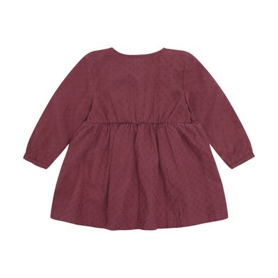 FIXONI-Dress LS Woven-Crushed Berry