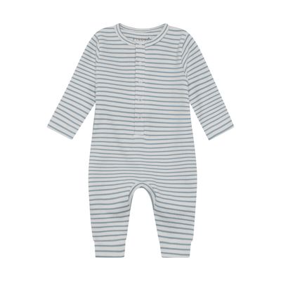 FIXONI-Romper LS Rib-Dusty Blue